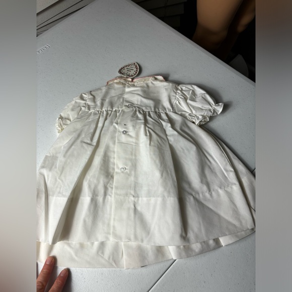 Vintage Baby Girls A Little Angel Blue Floral Collared Smocked Dress Size 6-9mo - Picture 7 of 13